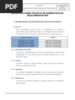 Especificaciones Tecnicas de Suministros de Telecomunicacion