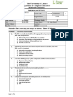 The University of Lahore: Department of Computer Science& IT Midterm Examination Fall-2020 (SOLUTION)