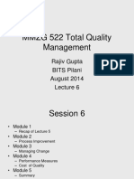 MMZG 522 Total Quality Management: Rajiv Gupta BITS Pilani August 2014