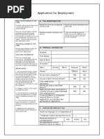 Application For Employment - Z83