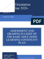 Parent's Orientation On Assessment and Grading