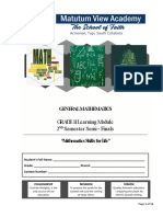 GRADE 11 Learning Module 2 Semester Semi - Finals: General Mathematics