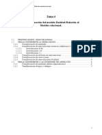 Tema 4 Transformación Del Modelo Entidad-Relación Al Modelo Relacional