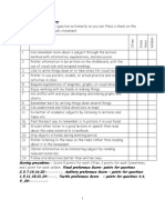 Questionnaire - Home Work and Class Discussion