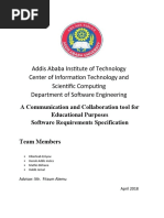 Addis Ababa Institute of Technology Center of Information Technology and Scientific Computing Department of Software Engineering