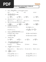 Assign-1 Integration by Use of Basic Formulae