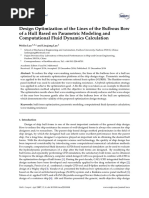 Design Optimization of The Lines of The Bulbous Bow