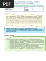 Evaluación Diagnostica Vi Ciclo - DPCC