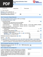 Initial Deposit and Connection Charge Estimation Sheet For Individual Applications Only