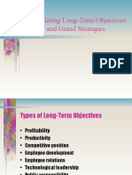 Formulating Long-Term Objectives and Grand Strategies