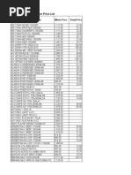 Sukiko Price List