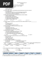 3rd Periodical Test in Science 4