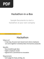 The Hackathon-in-a-Box Discussion Materials and Samples