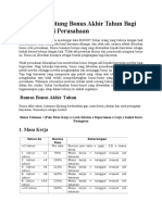 Cara Menghitung Bonus Akhir Tahun Bagi Karyawan Di Perusahaan