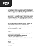 Presente Una Empresa Del Sector Industrial y Los Principales Productos Que Comercializa