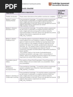 CIDT&L M3 Evidence Requirements Checklist