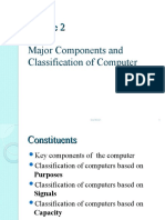 Lecture 2 - Major Components and Classification