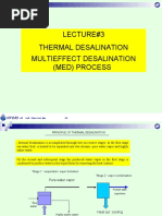 Lecture#3 Thermal Desalination Multieffect Desalination (Med) Process