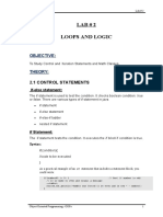 Lab # 2 Loops and Logic: Objective