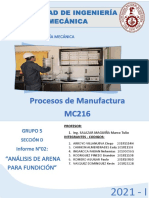 Informe de Laboratorio N°2 Proceso de Manufactura-2