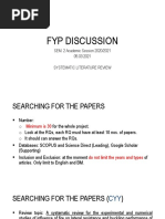 Fyp Discussion: SEM. 2 Academic Session 2020/2021 05.03.2021 Systematic Literature Review