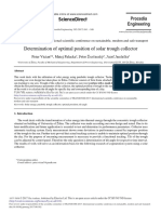 Determination of Optimal Position of Solar Trough