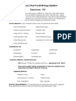 Mr. Dorsey's Dual Credit Biology Syllabus Classroom: 152