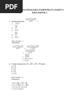 Soal Matematika Pariwisata Paket 1