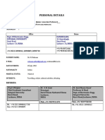 Personal Details: Name: Dr. Saifur Rahman