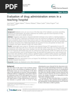 Evaluation of Drug Administration Errors