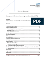 Management of Obstetric Haemorrhage (Amalgamated With PPH) : Aternity Uidelines