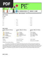 Week 3-Week 4: Written Works What I Know Pre-Test Test I