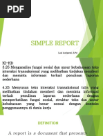 Simple Report Text