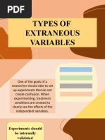 Types of Extraneous Variables - Bspsych2a