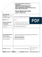 Pelan Mengajar Teori: (Theory Lesson Plan)