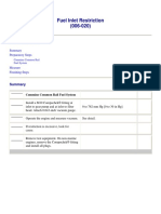 Fuel Inlet Restriction (006-020) : Preparatory Steps