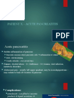 Patient X - Acute Pancreatitis