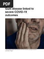 Gum Disease Linked To Severe COVID