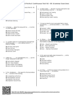 Past Perfect Simple - Past Perfect Continuous Test A2 - B1 Grammar Exercises