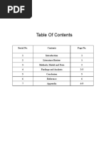 Serial No. Page No. 1 1 2 Literature Review 1 3 Methods, Model and Data 2 4 Findings and Analysis 3-5 5 Conclusion 5 6 Reference 6 7 Appendix 6-9