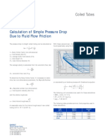 Calculation of Simple Pressure Drop Due To Fluid Flow Friction