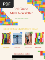 3rd Grade Math Newsletter