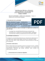 Guía de Actividades y Rúbrica de Evaluación - Unidad 3 - Tarea 4 - Sistemas de Comunicación Digitales