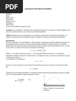 Laboratorio Movimiento Parabolico