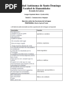 Actividad 1.1 de La Unidad 2 Letras 011