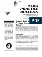 No. 54. Vaginal Birth After Previous Cesarean Delivery