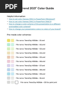 "Trend 2021" Color Guide: Helpful Information