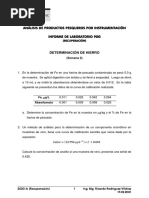 FIQ 90G Tarea S2 Determinación de Hierro - Determinación Simultánea