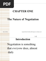 Chapter One The Nature of Negotiation: Mcgraw-Hill/Irwin