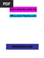 Program Linear: (Masalah Optimasi)